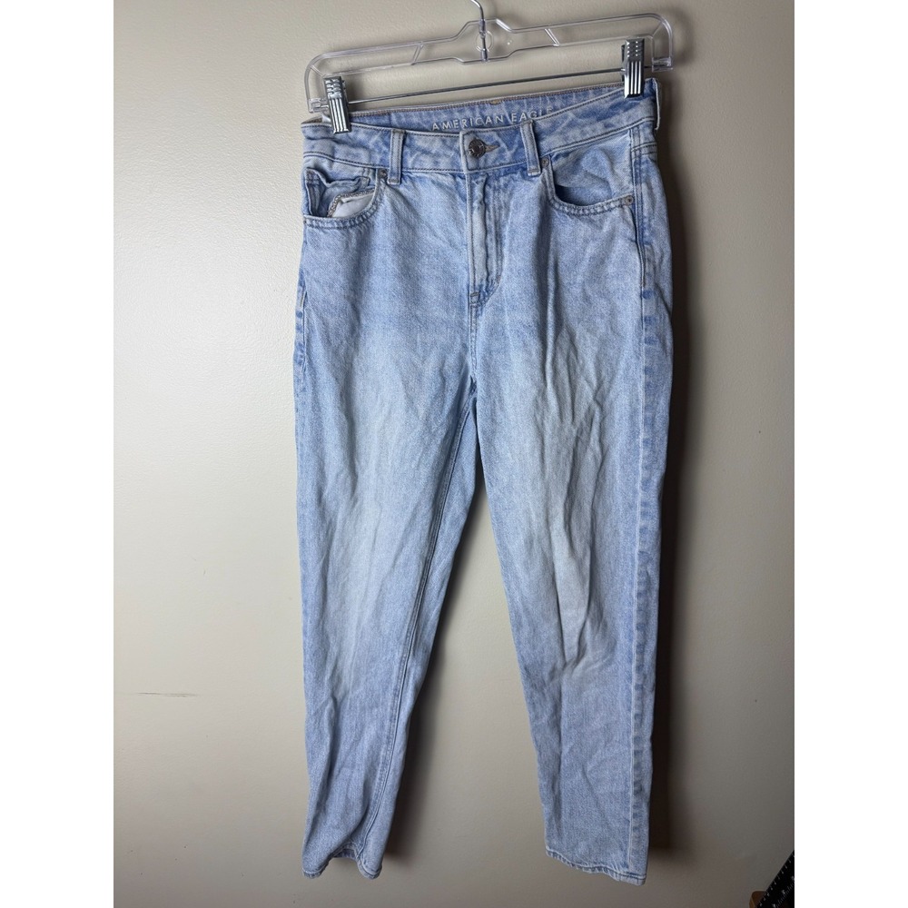 American Eagle Outfitters Jeans Womens 2 Blue Straight Stretch Denim Casual‎